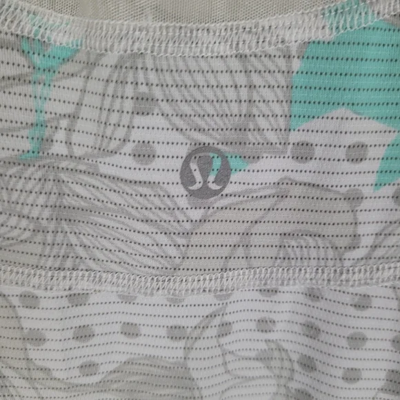LULULEMON | floral polkadot cap sleeve sheer workout athletic top - Picture 6 of 6